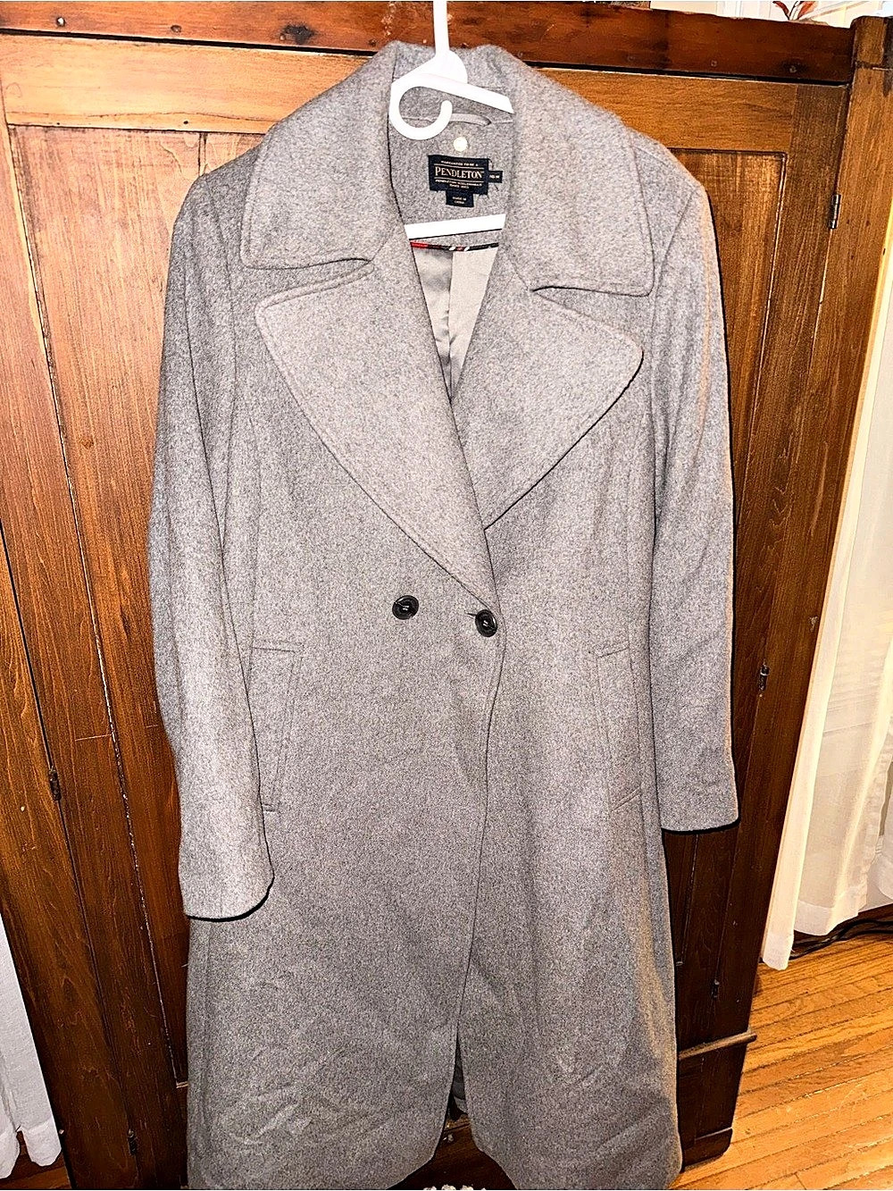 Pendleton Gray Wool Blend Pea Coat